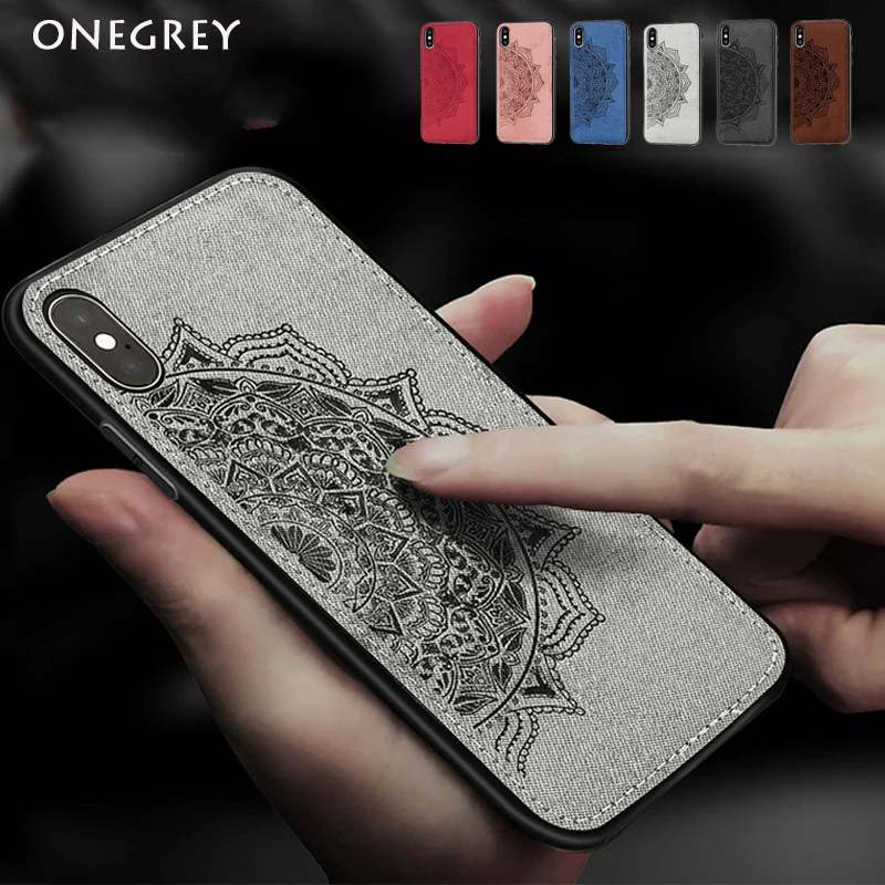 

Cloth Texture Case For iPhone 7 8 6 6s Plus 11 Pro XS Max XR X 7plus 8plus Luxury Fabric PU Leather Cover Car Holder Floral Etui