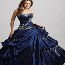 Бальные платья из тафты, недорогое синее платье, вышивка, шнуровка на спине, корсет, vestido de festa 15 Anos, Дебютант