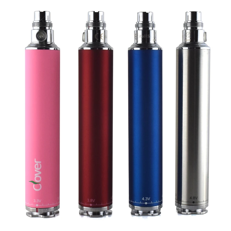 Billig 2 teile los Clover Overlord 2600mah 3,3 v 4,8 v Variabler Spannung Batterie Ego Gewinde e zigarette Batterie dampf elektronische zigarette