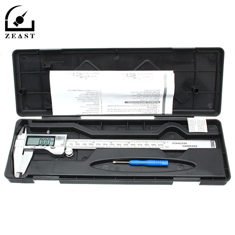 0 200MM Digital font b Caliper b font 0 01mm Stainless Steel Electronic Vernier font b