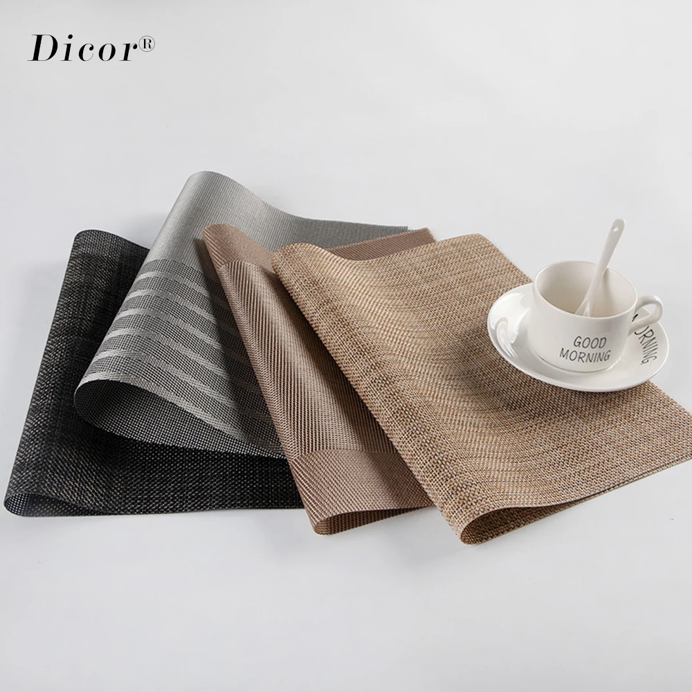 

22 Kinds PVC Dining Table Placemat Europe Style Kitchen Tool Tableware Pad Coaster Coffee Tea Place Mat Waterproof Lunching Mat