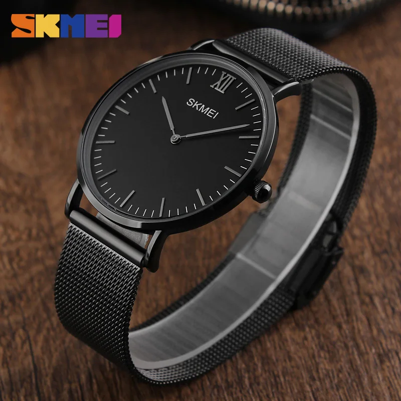 Prix SKMEI Hommes Femmes Quartz Montres 1181 Bracelet En Acier Inoxydable Étanche Horloges Relogio Masculino Mode Simple Amant Montres