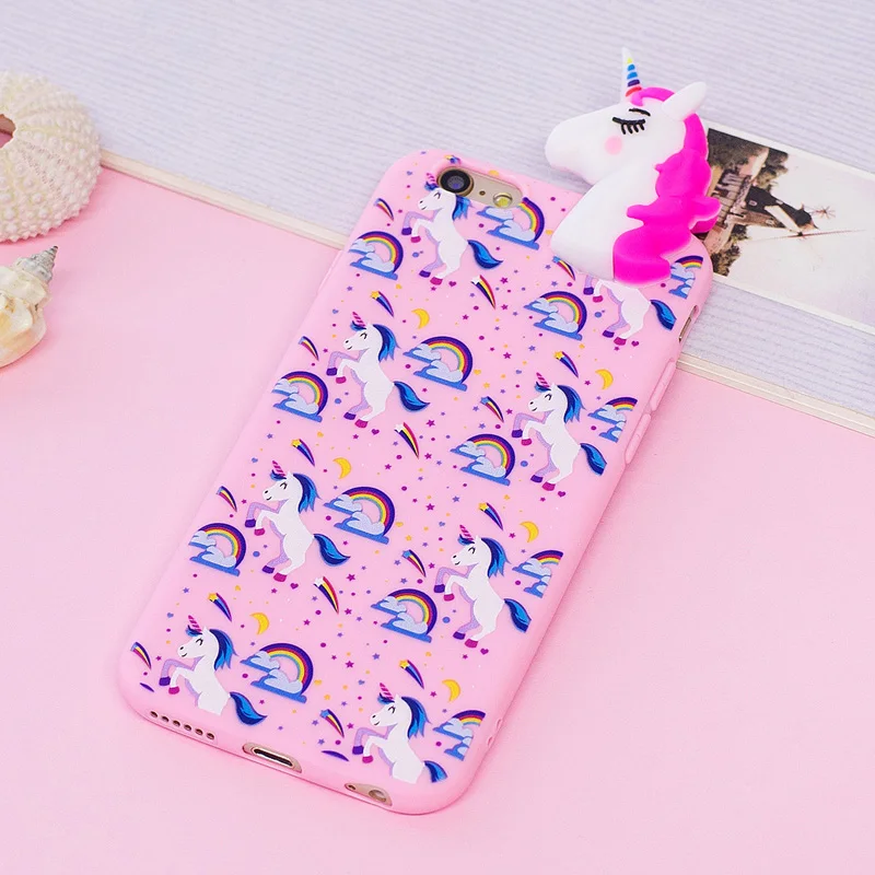 Чехол для iPhone 6s чехол 6 с 3D рисунком панды Единорога задняя крышка 6S Plus Etui|cover 6s|cover
