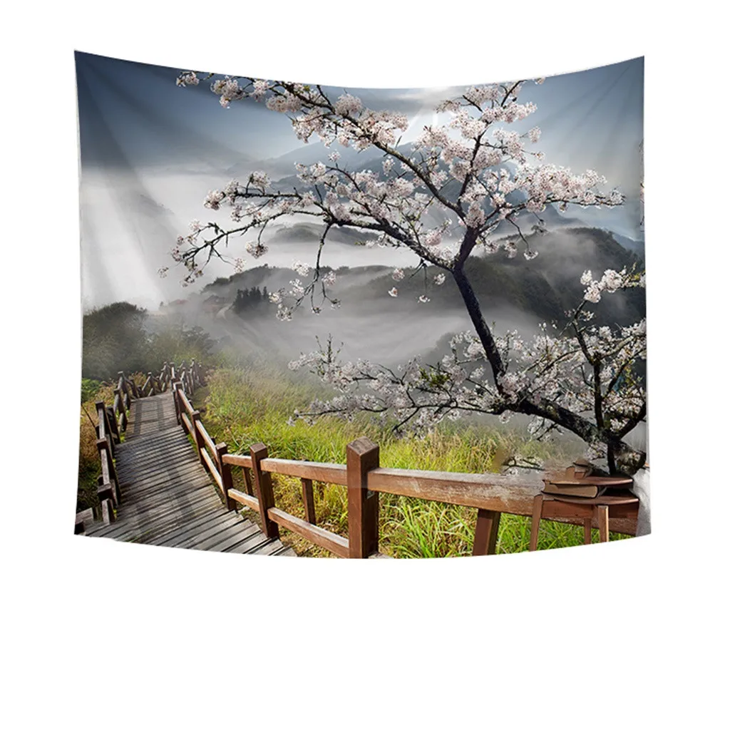 

Gajjar Home decor Tapestry 3D Four seasons scenery pattern Wall Art Hippie Wall Hanging Boho Bedspread tapestries Beach towel 18