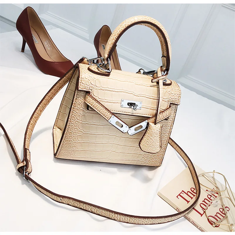 

Women's Bag Alligator Bags Fashion lock Luxury Handbags High Quality PU leather Designer Shoulder Female Messenger Women Bags
