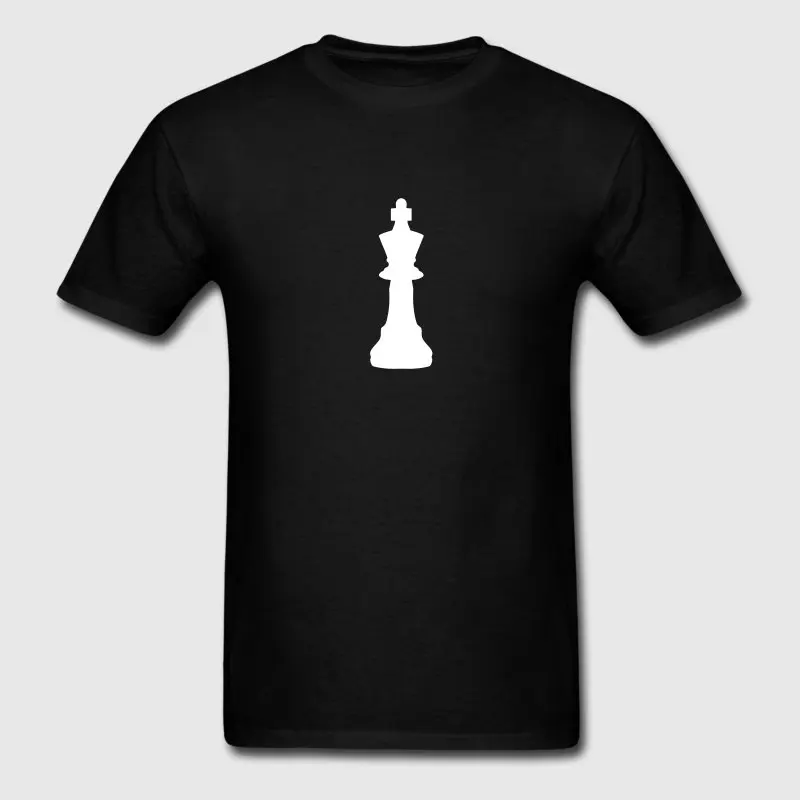 Новая мода Для мужчин футболка Шахматный Король комично короткий рукав Camisetas Hombre