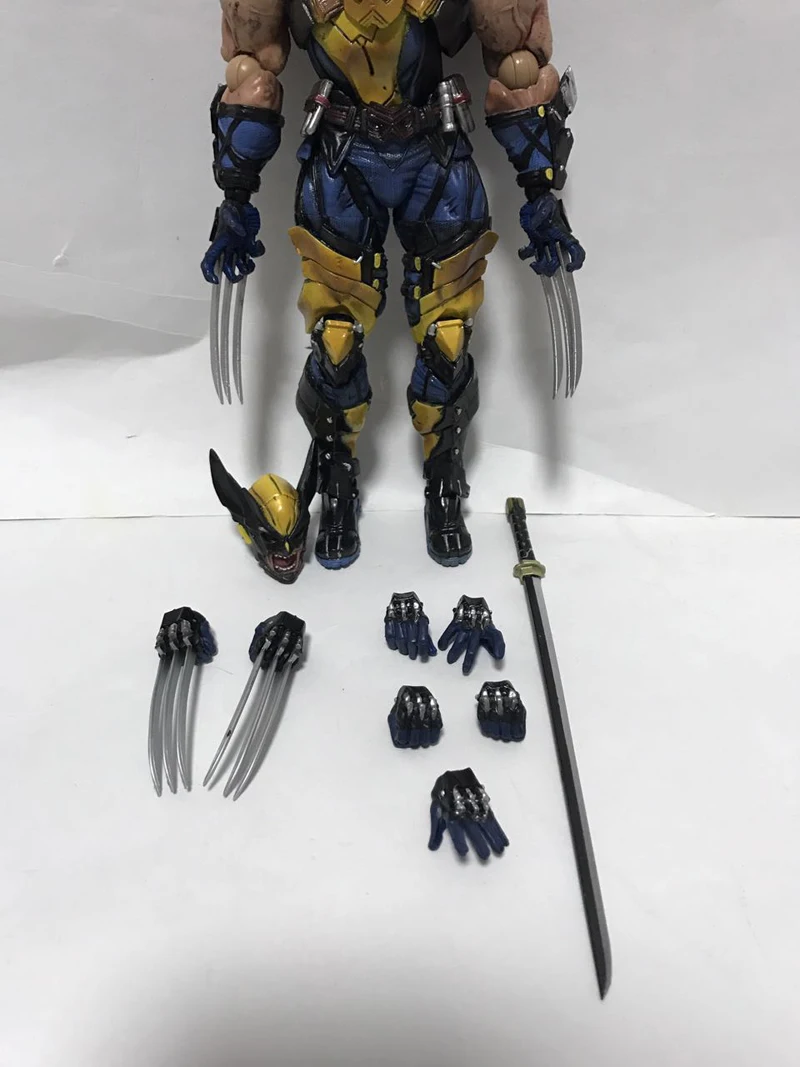 26 см Play Arts Super Hero Wolveriner ПВХ фигурка Коллекционная модель игрушки рождественские подарки