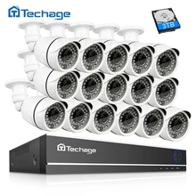 Techage 16CH безопасности Камера Системы 1080N AHD DVR Kit 16 шт 2.0MP 1080 P ИК наружного видеонаблюдения Камера P2P видео набор для наблюдения 3 ТБ