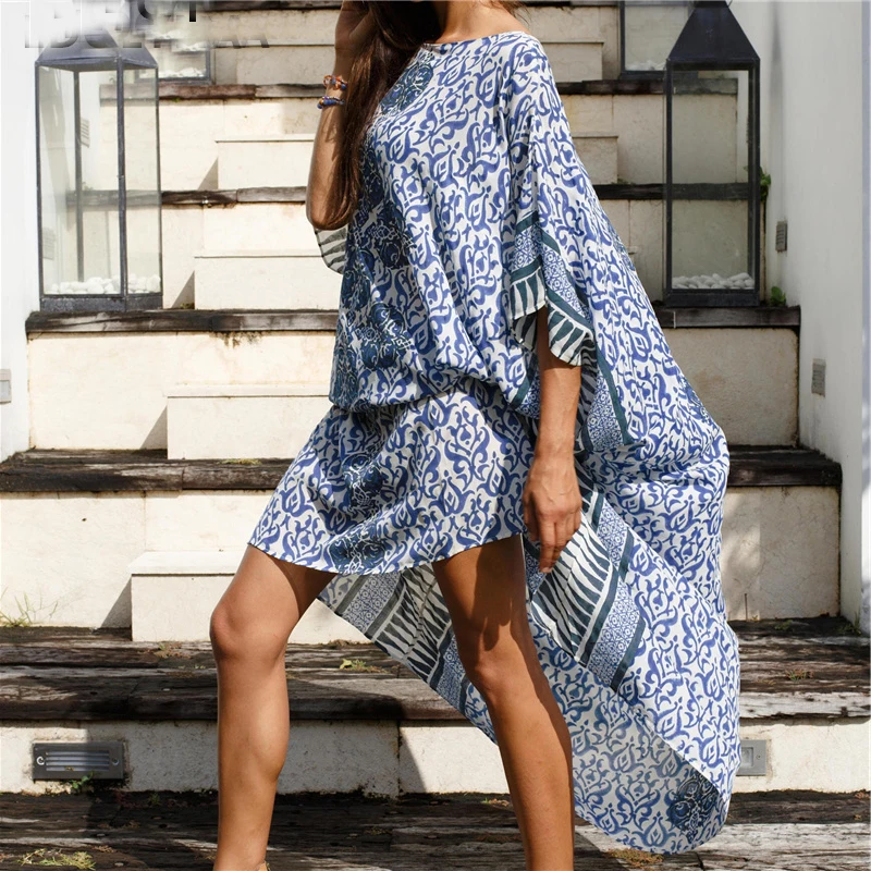 Cotton Long Beach Dress Swimwear Cover up Sarong Beach Wrap Tunicas