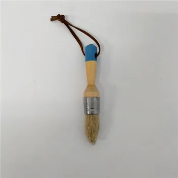 

1 pc Pointed Brush Heads 1 Inch chalk paint brush Wooden Handle Bristle Chalk Oil Paint Painting Wax Brush Artist Art Supplies