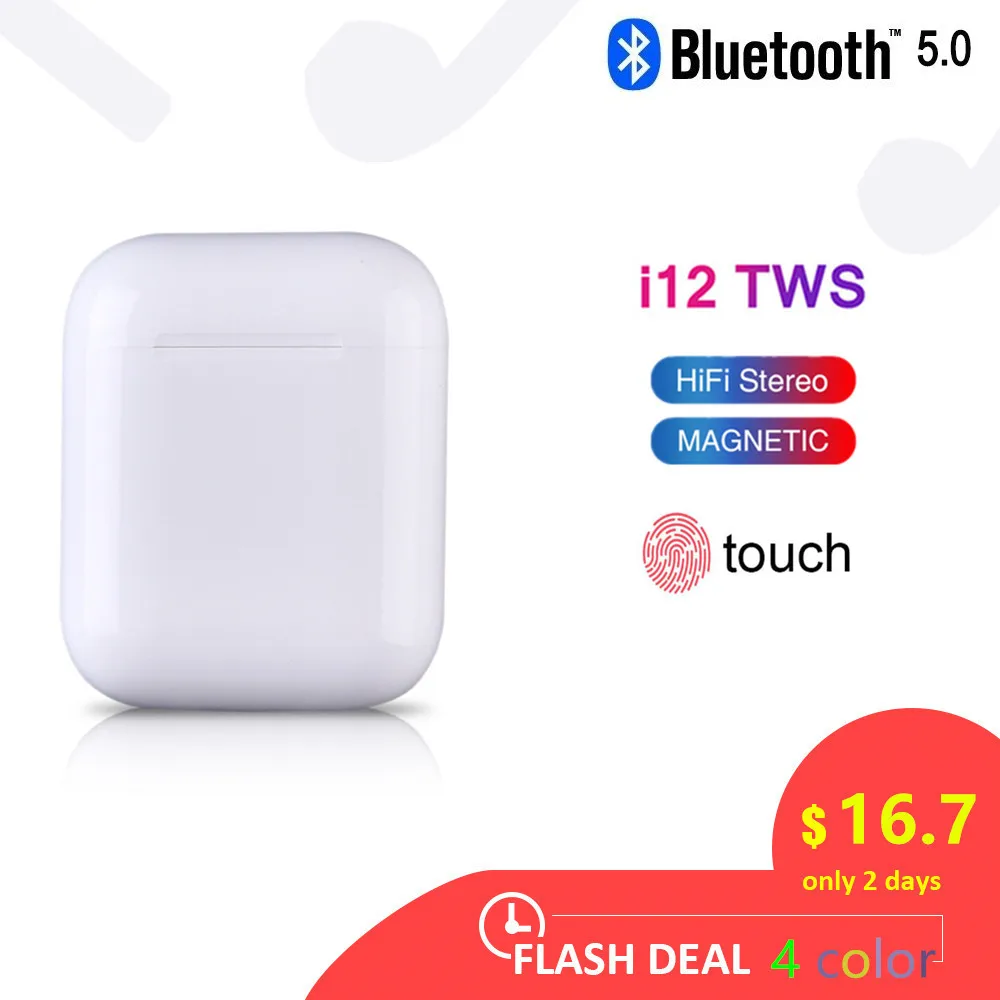 

Wireless Headphones Bluetooth 5.0 earphone i12 tws Mini Sports Wireless Bluetooth Headset 3D Stereo Earbuds for All Smart Phone