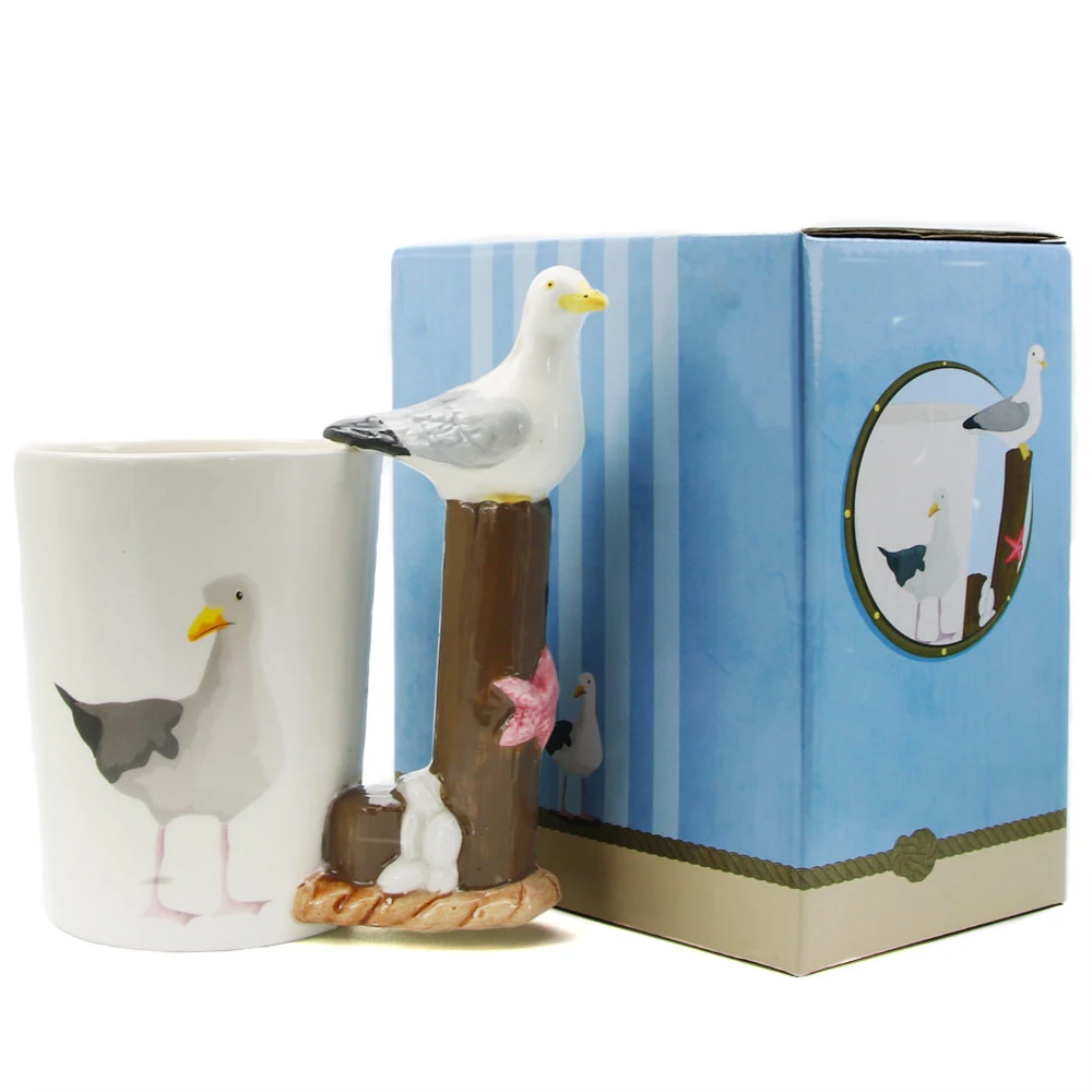 1 шт. керамическая кофейная кружка Чайка|animal cup|ceramic coffee mugcoffee mug |