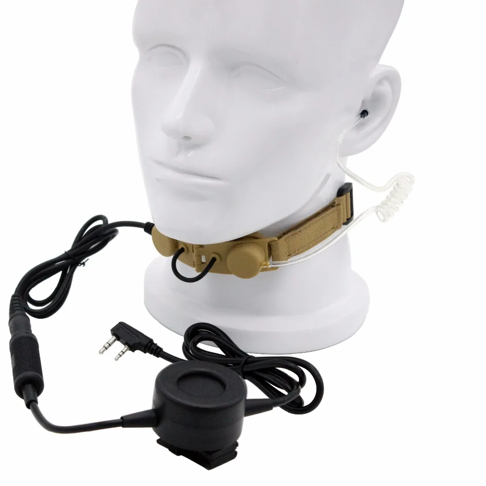 

Z Tactical Throat Mic Z003 Headset with Waterproof PTT for BaoFeng UV-5R UV-B5 B6 DM-5R TYT TH-UV8000D Retevis H777 RT22 Radios
