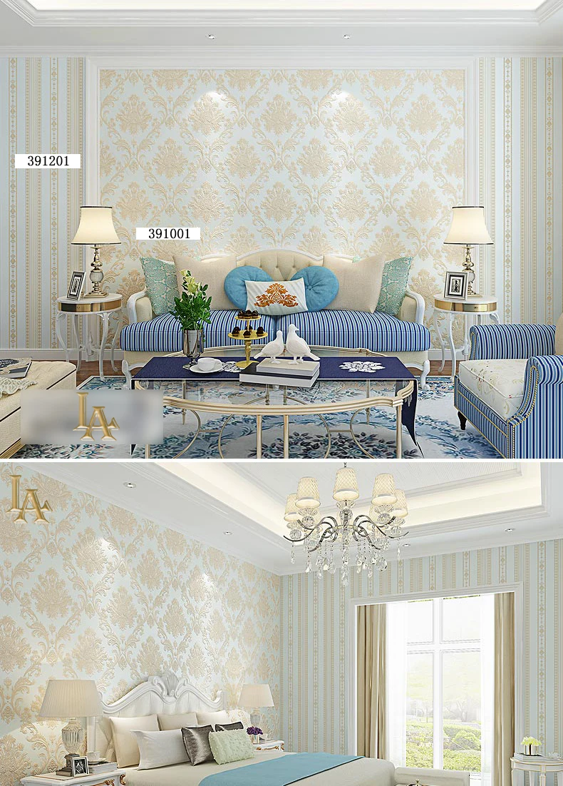 NoEnName_NuIl простой Роскошный европейский стиль обои домашний декор полосатый Дамаск 3D обои рулоны для спальни гостиной