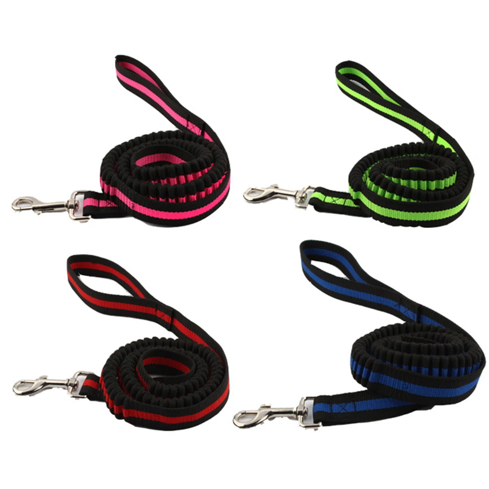Noctilucent Elastic Adjustable Retractable Lead Rope Dog Running Leash