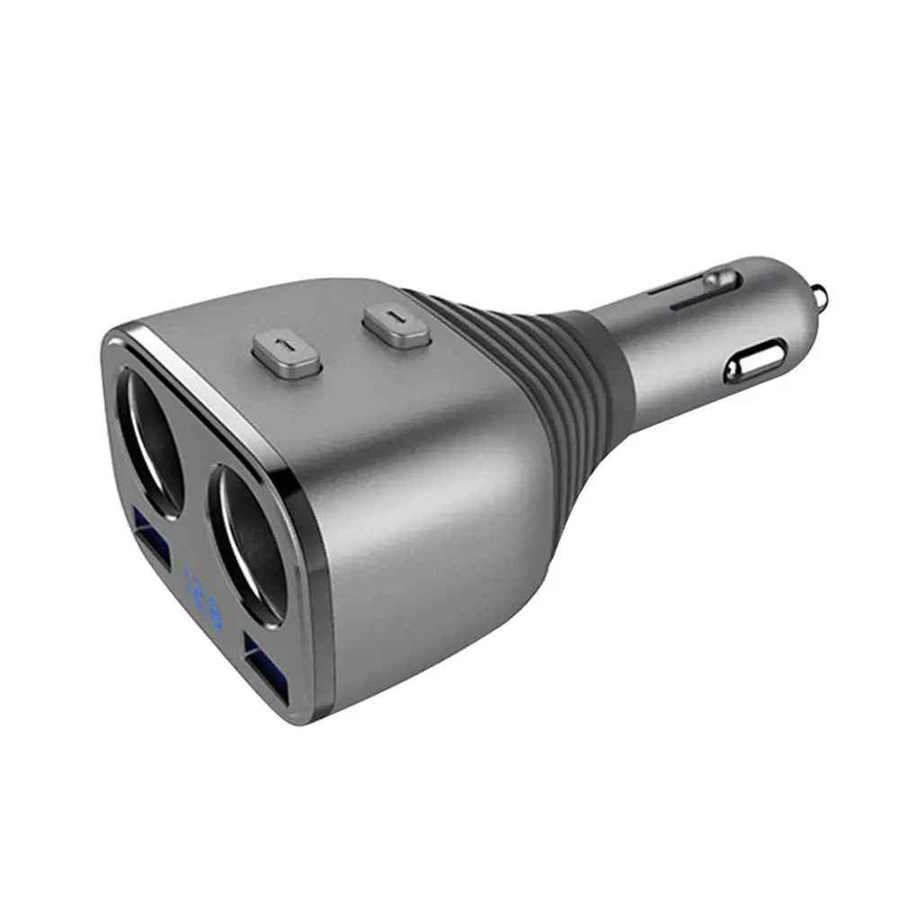 

Modern Car Charger Cigarette Lighter One For Two USB Multi-Function Car With Mobile Phone Car Charger Smart Plug