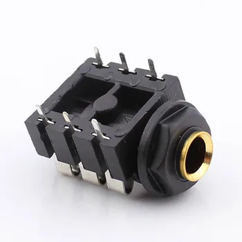 

30pcs Jack 6.5mm Microphone Connector Plug Socket Straight Two-channel Audio Seat Plastic Leech Full Brazing Sheet 6.35