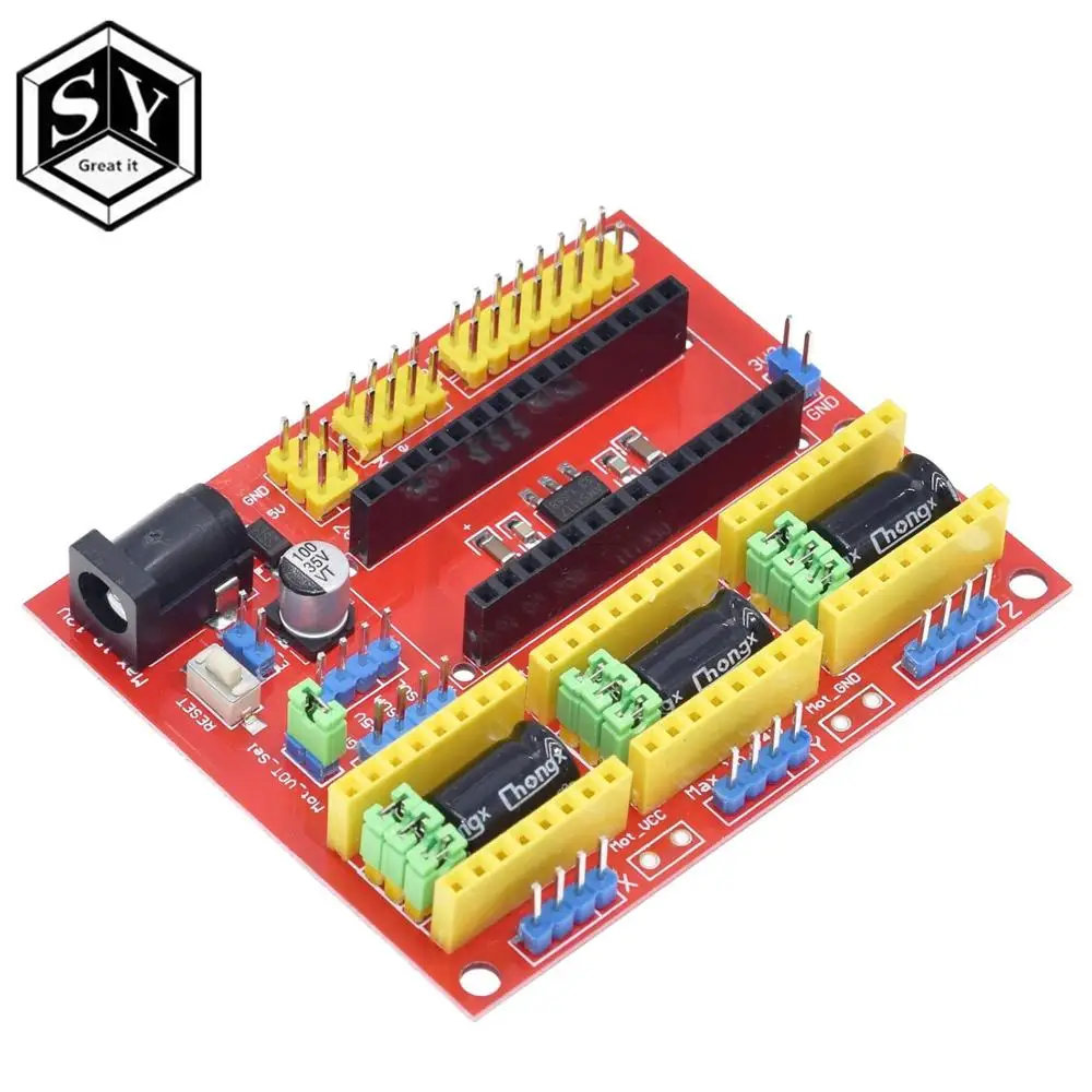 Great IT CNC Щит V4 щит v3 гравировальный станок/3d принтер/A4988 Плата расширения драйвера для arduino Diy Kit