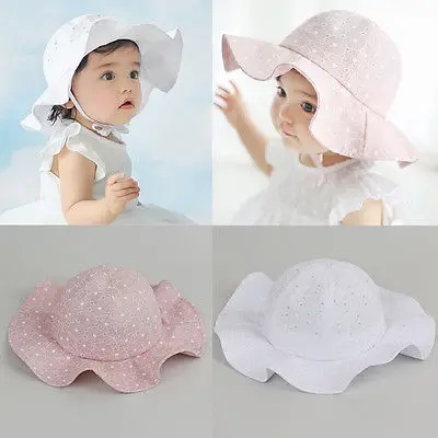 

New Toddler Infant Kids Sun Cap Summer Outdoor Baby Girls Boys Sun Beach Cotton Hat