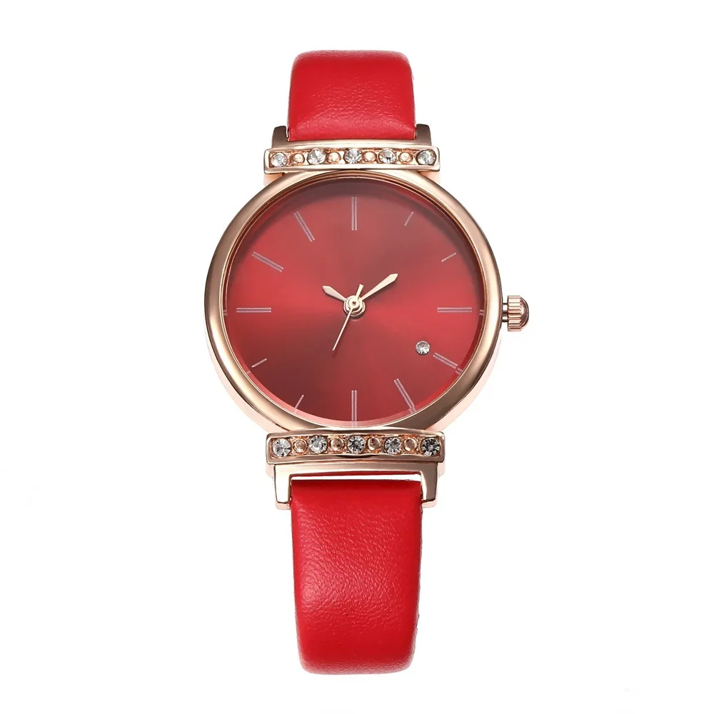 

Manufacturer Direct Hot Simple Leisure Belt Watch Women Rhinestones with Ms Quartz Wrist Watch