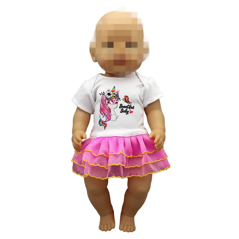 Born New Baby Fit 18 дюймов 43 см Одежда для куклы девочка лист Фламинго Единорог Костюм Русалки аксессуары для ребенка подарок на день рождения