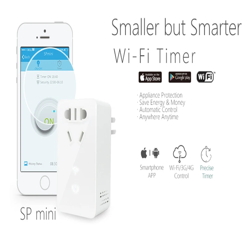 

Broadlink Smart Socket SP Mini Smart Remote Socket Power Plug Wifi Wireless Timer Outlet Smart Home Automation Switch