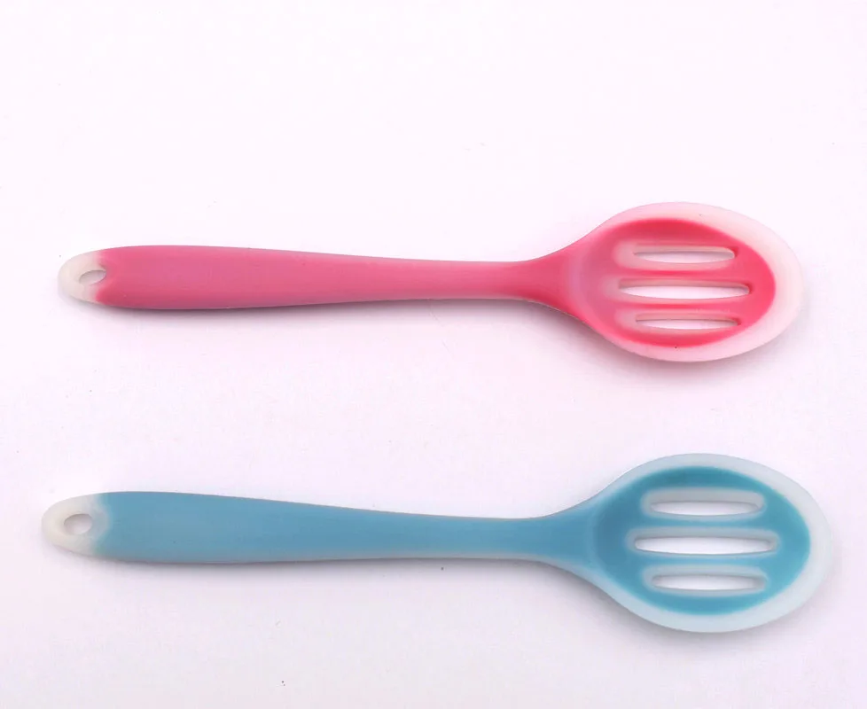Silicone Slotted Spoon Non Stick Large Silicone Scoop Long Handled