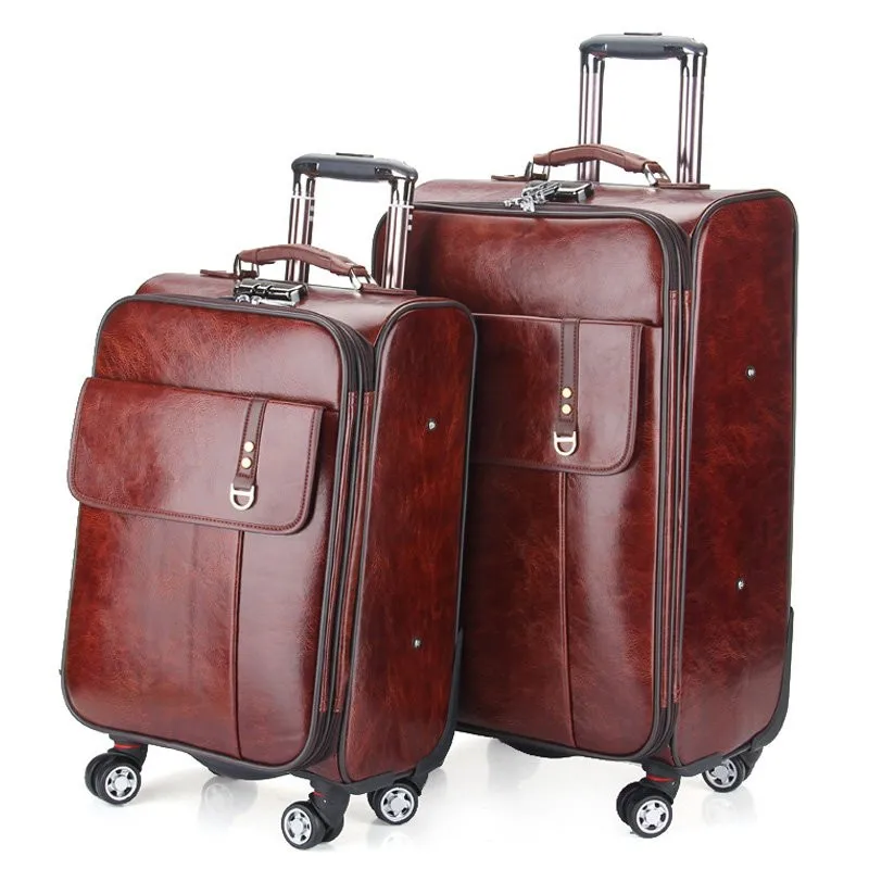 Багаж высокого качества, чемодан на колесиках, Модный женский дизайнерский чемодан в стиле ретро, сумки для деловых поездок с тележками, сумка viagem