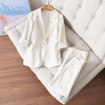 

High Streetwear Blazer Women Office Lady Casual Suit Female Single Button Blazer Elegant Slim Outerwear Suit Women Jacket Q1585