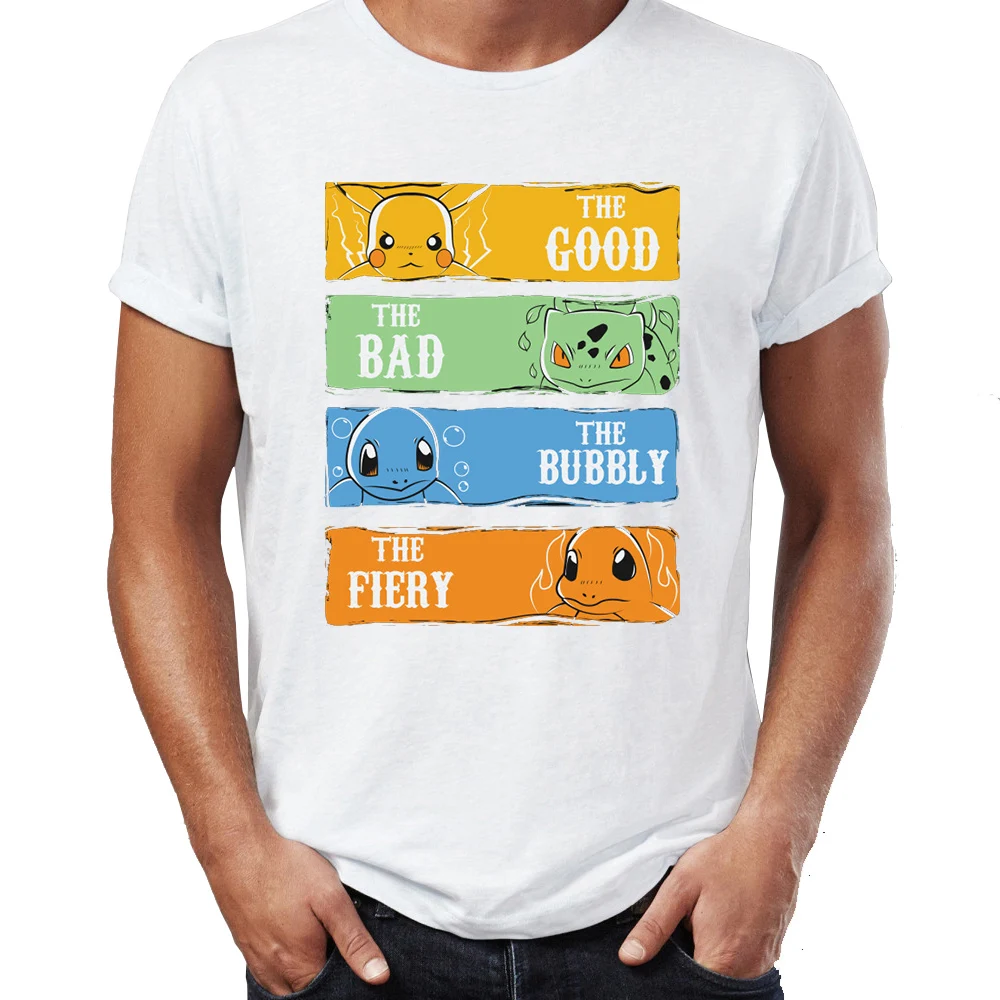 

Men's T Shirt Pokemon The Good The Bad and The Ugly Funny Crossover Awesome Tee
