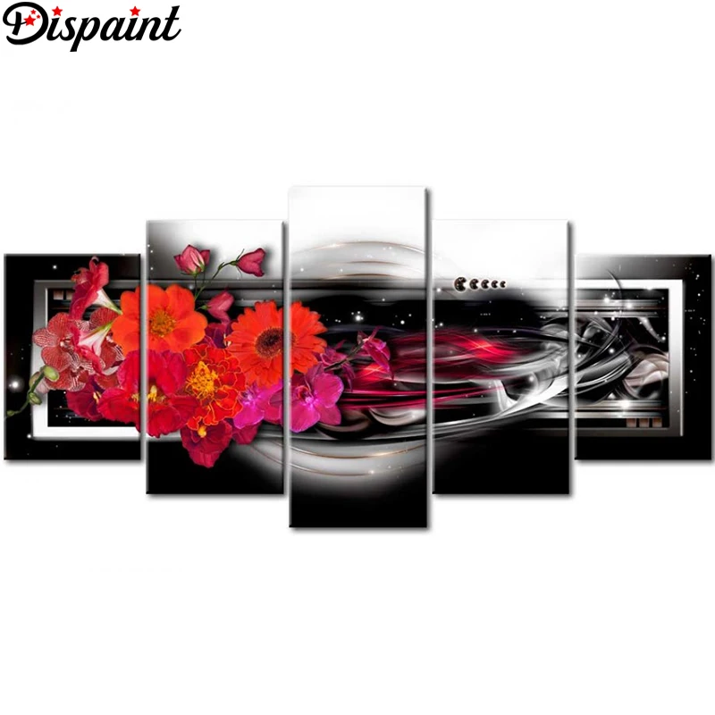 Dipaint 5 шт полная квадратная/круглая дрель 5D DIY Алмазная картина "цветок орхидеи" мульти-картина комбинированная вышивка 5D Декор