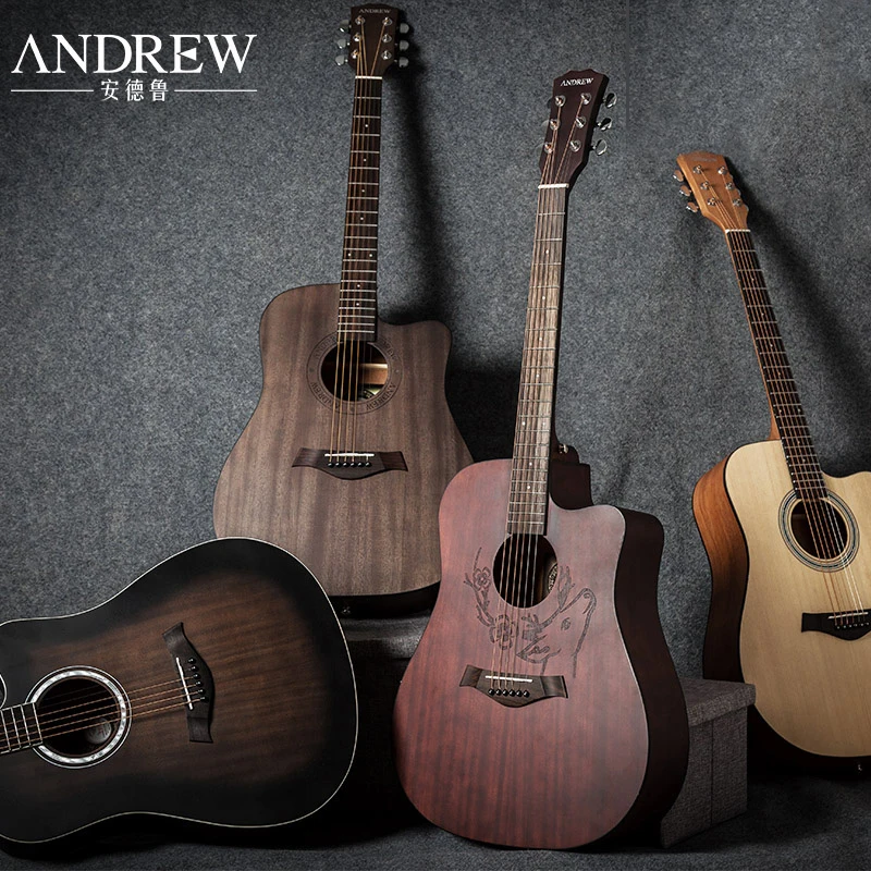 

Andrew folk guitar beginner students entry guitar 40 inch 41 inch acoustic guitar boys and girls electric box musical instrument
