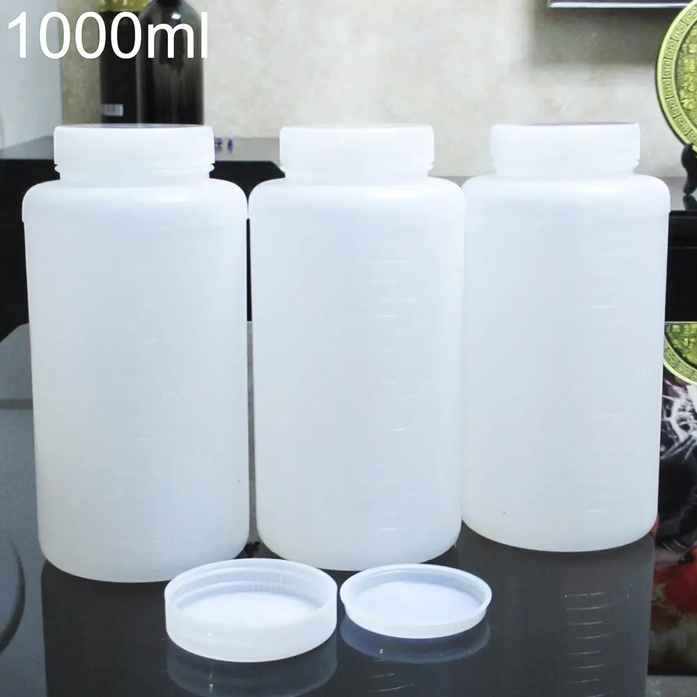 

1000ml Plastic Bottle for Chemical Liquid Vial Reagent Lab Supply