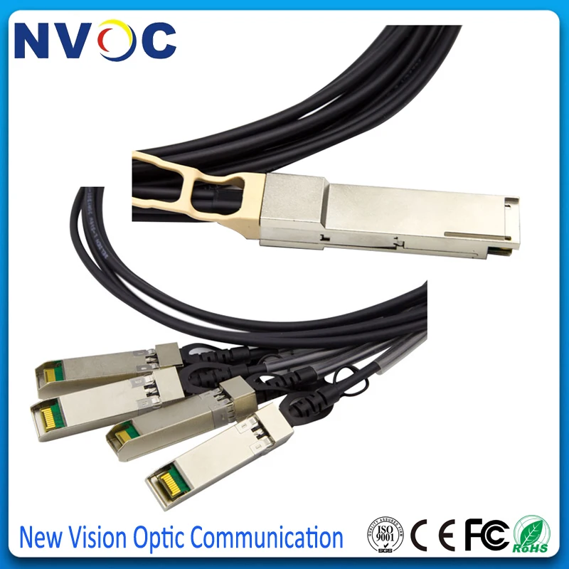5 шт./лот 40G QSFP + TO 4xSFP DAC 5M 26AWG прямого прикрепления меди to 4 SFP пассивный