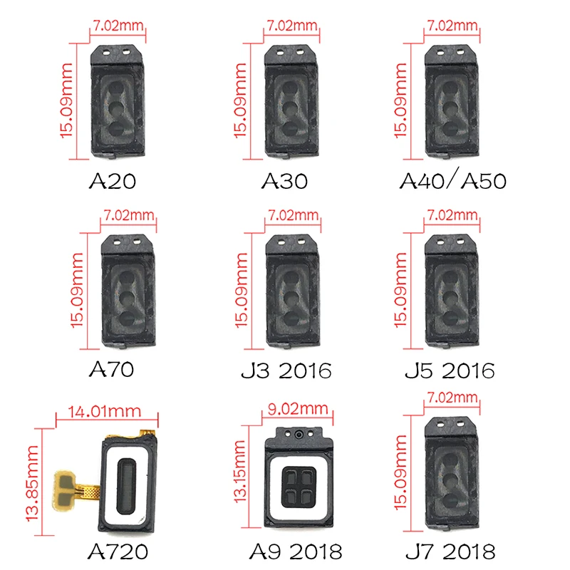 

10pcs/lot Earpiece Speaker For Samsung A9 A8 A6 A7 J7 J6 J8 J4 2018 /J3 J5 2016 / A20 A30 A40 A50 A70