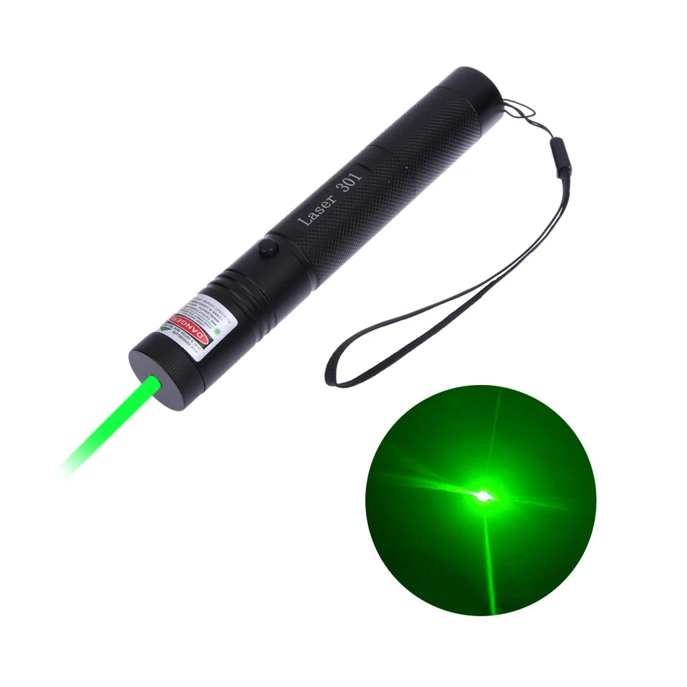 High Power Adjustable Zoom Focus Burning Green Laser Pointer Pen 301