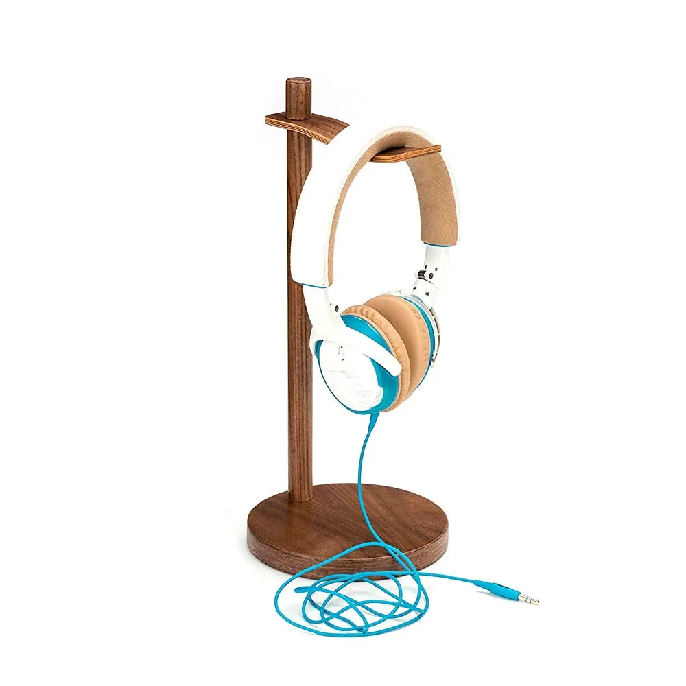 JINSERTA Headphone Holder Wooden Practical Stand Headset Show Shelf Universal Headphones Support Device Accessories Gift