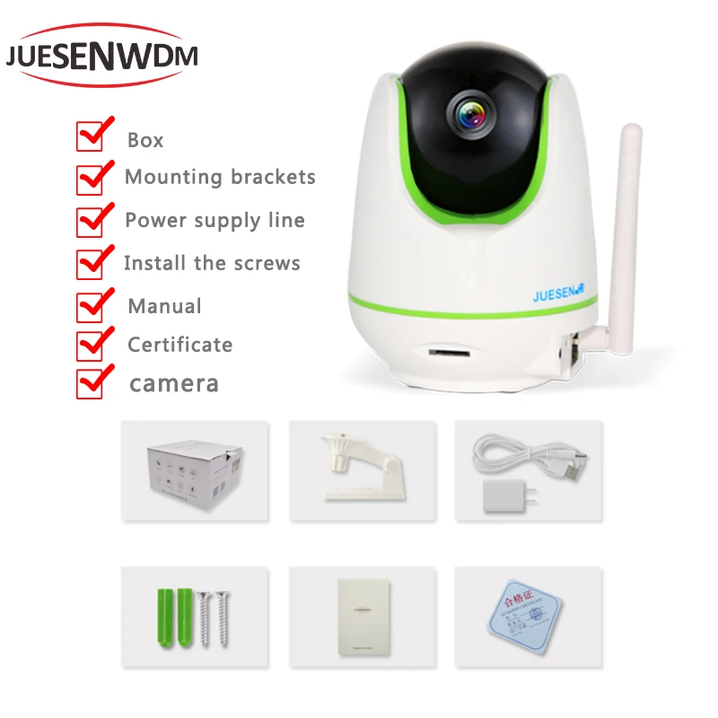 Ip камера JUESENWDM 1080P mini cvr видеонаблюдения двухсторонняя аудио ночного видения 360 p2p