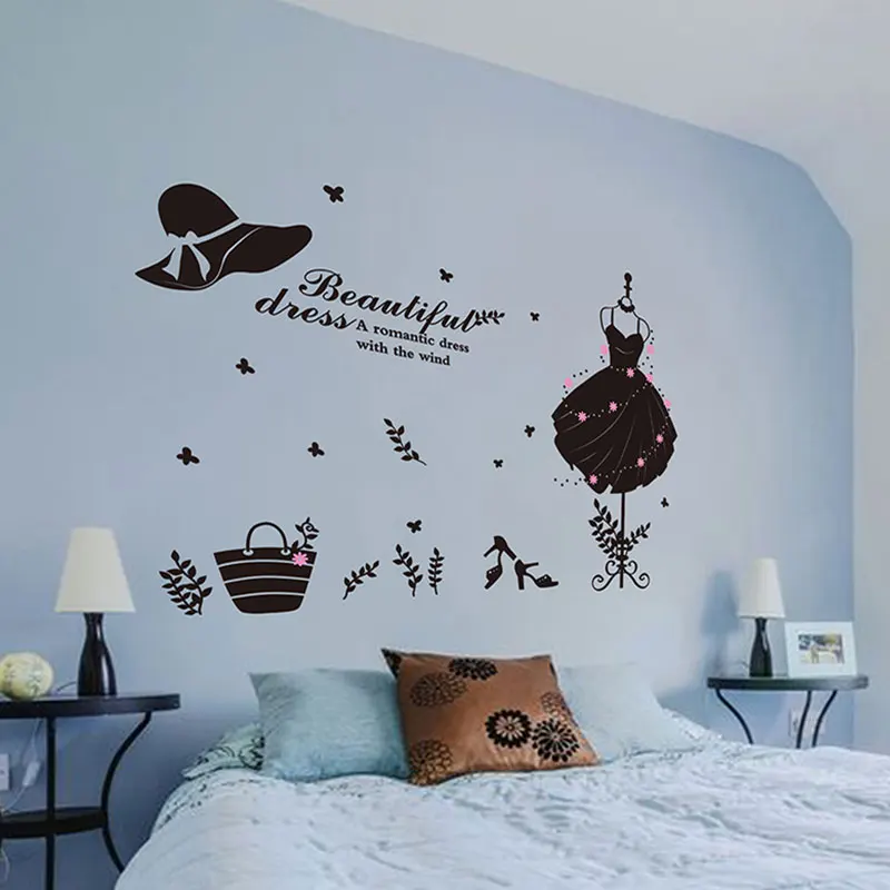 

Removeable Lady Dress Designed Craft Bedroom Home Decor Wardrobe Sticker
