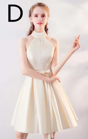 Roben de soir e champagner party kleider elegante kurze schöne kleid frauen  halter neck abendkleid größe 6 kleider china h4164|halter neck evening  dresses|evening dressrobe de - AliExpress