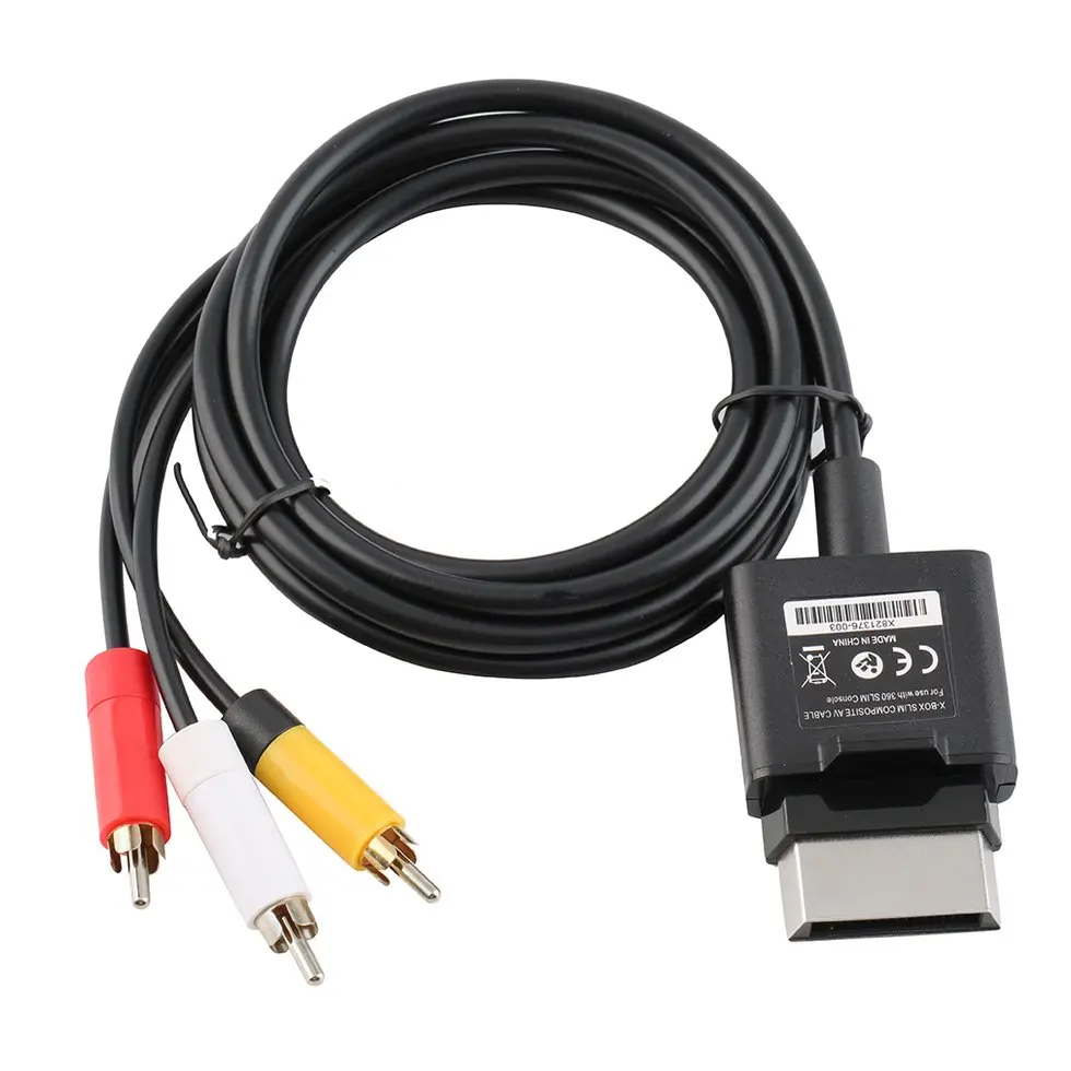 

5PCS 1.8M Audio Video AV RCA Video Composite Cable Cord For Xbox 360 Slim GamePad