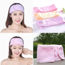 Для женщин мягкая лента для волос на голову Макияж Косметический спа ванна душ Гибкая повязка