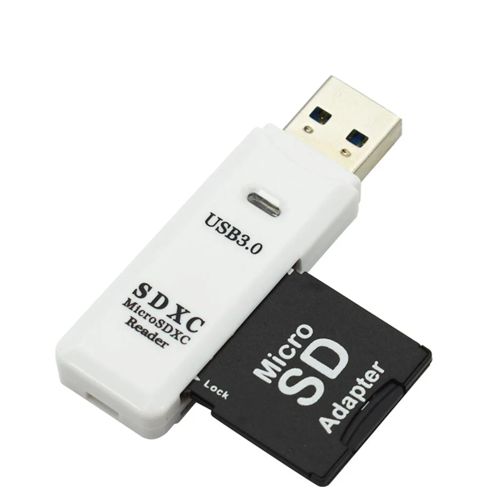 Card Reader USB 3,0 USB адаптер SDXC TF 2 в 1 для Планшеты PC ноутбук мини-Портативный USB3.0 TF картридер для настольных компьютеров