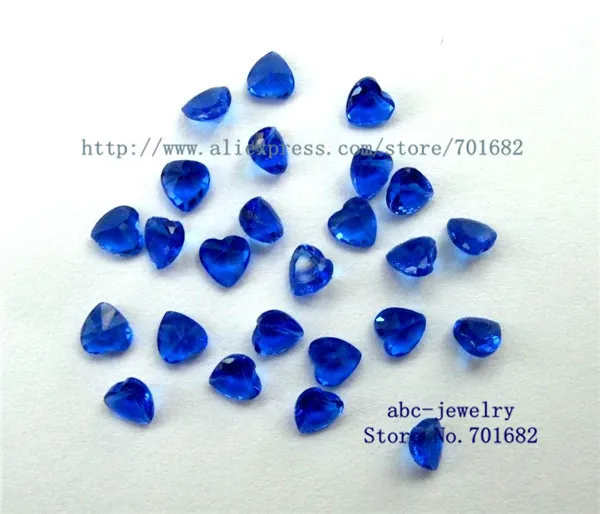 

Sapphire September 4mm birthstone heart 10pcs floating charm for floating locket as families friends gift free ship