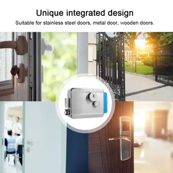 

Dual-head Electric Control Door Lock Anti-theft Security Lock For Access Entry Left Positive Electric Control Lock