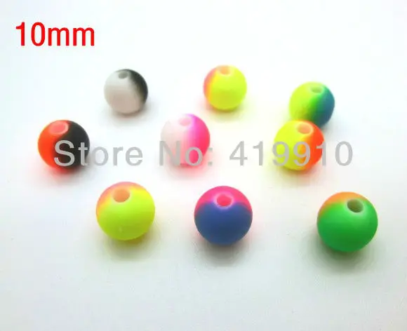 Free shipping-100PCs Mixed Fluorescent Round Colorful For Necklace &amp Bracelet Acrylic Spacer Ball Beads 10mm M01126 | Украшения и
