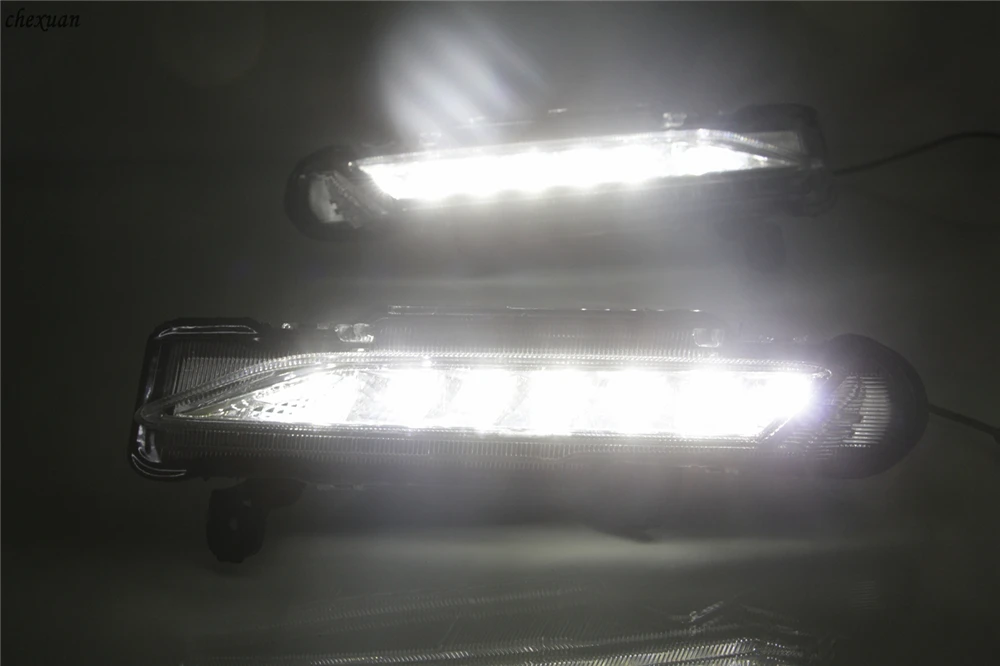 CSCSNL 1 комплект 12 В ABS Автомобильный светодиодный DRL дневные ходовые огни дневной свет с желтым поворотом сигнальные огни для Toyota Yaris