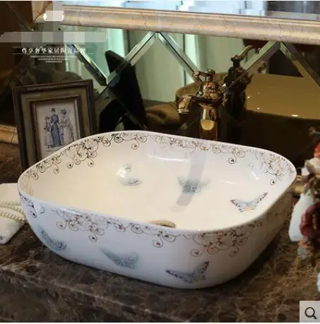 

Ceramic art basin round the basin that wash a face to wash your hands a rectangle European contracted elliptic toilet basin
