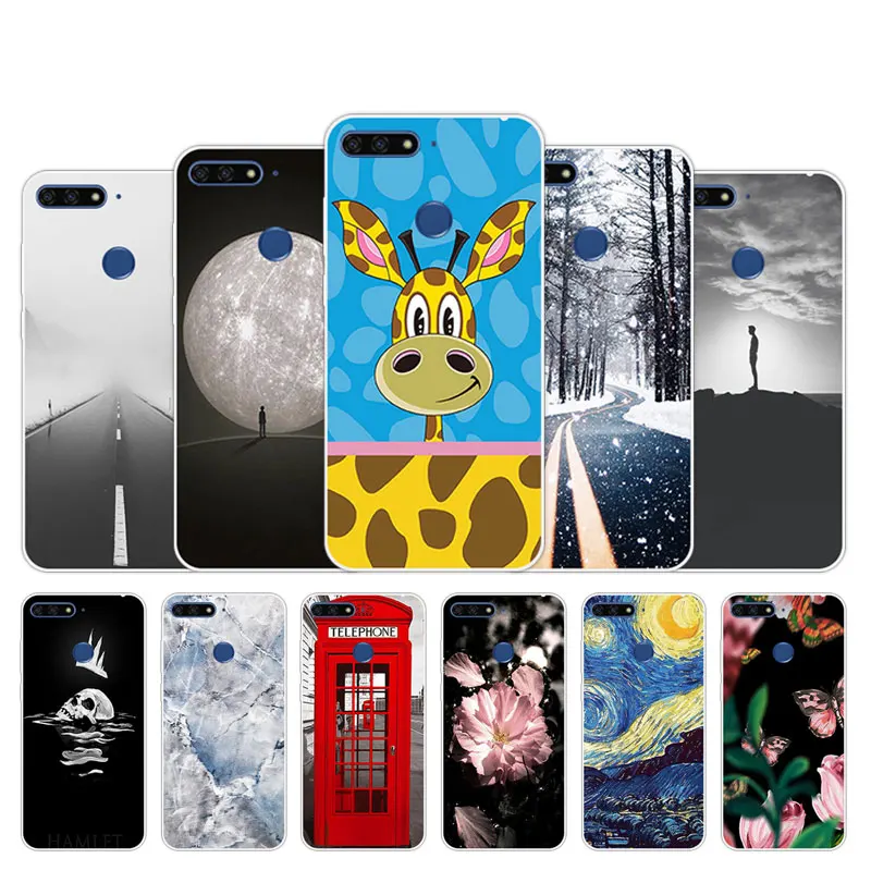

5.7 inch for Huawei Honor 7A Pro Ultra Thin Back Phone Cover Call Box Design for Coque Huawei Honor 7A Pro Transparent Soft TPU