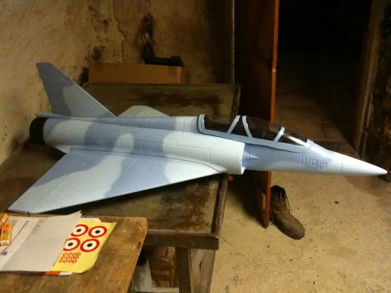 FlyFly Hobby Mirage 2000 EPS EDF комплект с вентилятором 92 мм и с фиксированной зубчатой передачей, mirage2000, mirage-2000